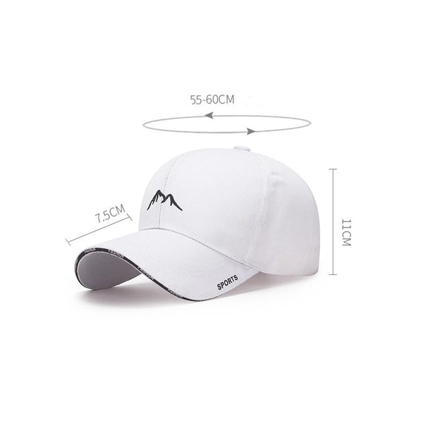 Unisex Casual Minimalist Letter Mountain Solid Color Embroidery Curved Eaves Baseball Cap