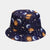 Unisex Casual Simple Style Printing Sun Leaves Printing Wide Eaves Bucket Hat