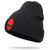 Unisex Casual Skull Embroidery Eaveless Wool Cap