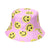 Unisex Casual Smile Face Flat Eaves Bucket Hat