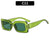 Unisex Casual Solid Color Ac Square Full Frame Sunglasses