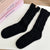 Unisex Casual Solid Color Polyacrylonitrile Fiber Crew Socks A Pair