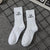 Unisex Casual Sports Letter Cotton Crew Socks A Pair