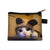 Unisex Cat Polyester Zipper Coin Purses