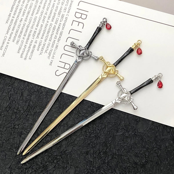 Unisex Chinoiserie Retro Ethnic Style Geometric Sword Alloy Plating Hairpin