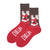 Unisex Christmas Cartoon Cotton Crew Socks A Pair