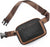 Unisex Classic Style Color Block Pu Leather Waterproof Waist Bags