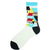 Unisex Classic Style Geometric Cotton Crew Socks A Pair