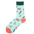 Unisex Classic Style Geometric Cotton Crew Socks A Pair