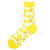 Unisex Classic Style Geometric Cotton Crew Socks A Pair