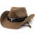 Unisex Cowboy Style Solid Color Wide Eaves Straw Hat