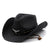 Unisex Cowboy Style Solid Color Wide Eaves Straw Hat