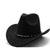 Unisex Cowboy Style Solid Color Wide Eaves Straw Hat