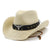 Unisex Cowboy Style Solid Color Wide Eaves Straw Hat