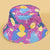 Unisex Cute Cartoon Fruit Watermelon Flat Eaves Bucket Hat