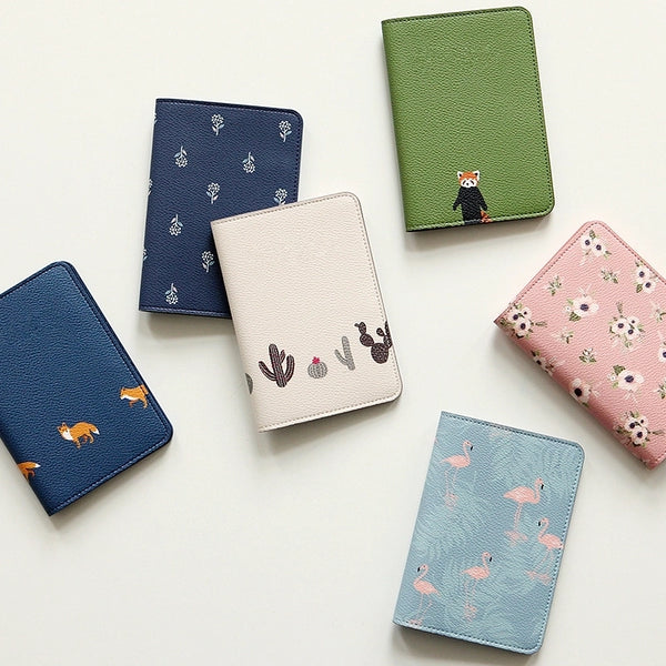 Unisex Cute Geometric Pu Leather Passport Holders