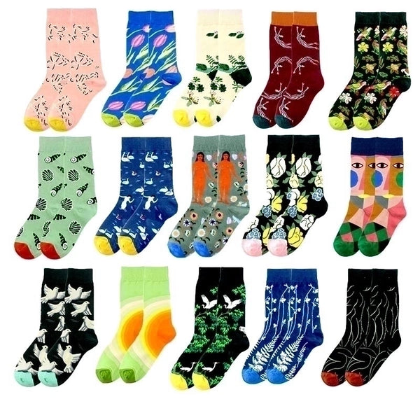 Unisex Cute Pastoral Plant Cotton Ankle Socks A Pair