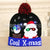 Unisex Cute Snowman Elk Eaveless Wool Cap