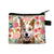 Unisex Dog Polyester Zipper Coin Purses