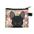 Unisex Dog Polyester Zipper Coin Purses