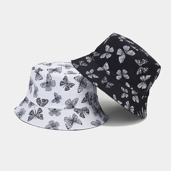 Unisex Elegant Butterfly Printing Bucket Hat