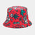 Unisex Elegant Simple Style Printing Cartoon Leaves Printing Wide Eaves Bucket Hat