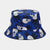 Unisex Elegant Simple Style Printing Cartoon Leaves Printing Wide Eaves Bucket Hat