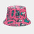 Unisex Elegant Simple Style Printing Cartoon Leaves Printing Wide Eaves Bucket Hat