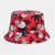 Unisex Elegant Simple Style Printing Cartoon Leaves Printing Wide Eaves Bucket Hat