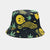 Unisex Elegant Simple Style Printing Cartoon Leaves Printing Wide Eaves Bucket Hat