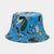 Unisex Elegant Simple Style Printing Cartoon Leaves Printing Wide Eaves Bucket Hat