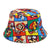 Unisex Fashion Cartoon Printing Wide Eaves Bucket Hat