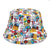 Unisex Fashion Cartoon Printing Wide Eaves Bucket Hat