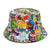 Unisex Fashion Cartoon Printing Wide Eaves Bucket Hat