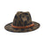 Unisex Fashion Cow Pattern Flat Eaves Fedora Hat