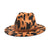 Unisex Fashion Cow Pattern Flat Eaves Fedora Hat