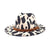 Unisex Fashion Cow Pattern Flat Eaves Fedora Hat