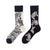 Unisex Fashion Fruit Leopard Cotton Handmade Crew Socks 2 Pieces