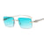 Unisex Fashion Geometric Pc Square Frameless Sunglasses