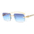 Unisex Fashion Geometric Pc Square Frameless Sunglasses