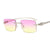 Unisex Fashion Geometric Pc Square Frameless Sunglasses