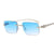 Unisex Fashion Geometric Pc Square Frameless Sunglasses