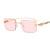 Unisex Fashion Geometric Pc Square Frameless Sunglasses