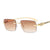 Unisex Fashion Geometric Pc Square Frameless Sunglasses