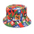 Unisex Fashion Geometric Printing Flat Eaves Bucket Hat