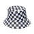 Unisex Fashion Lattice Sewing Flat Eaves Bucket Hat