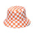 Unisex Fashion Lattice Sewing Flat Eaves Bucket Hat