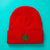 Unisex Fashion Leaf Embroidery Crimping Wool Cap