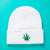 Unisex Fashion Leaf Embroidery Crimping Wool Cap