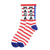 Unisex Fashion Letter Cotton Patchwork Crew Socks A Pair